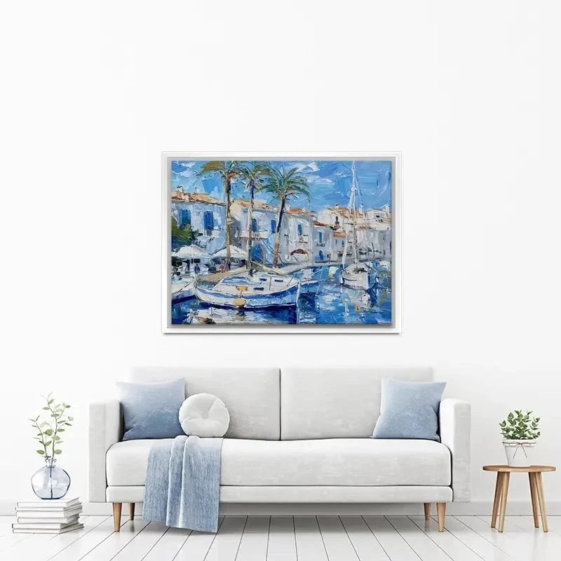 Boats In The Harbour Canvas Print Boats In The Harbour Canvas Print wall art product Elena Avanesova