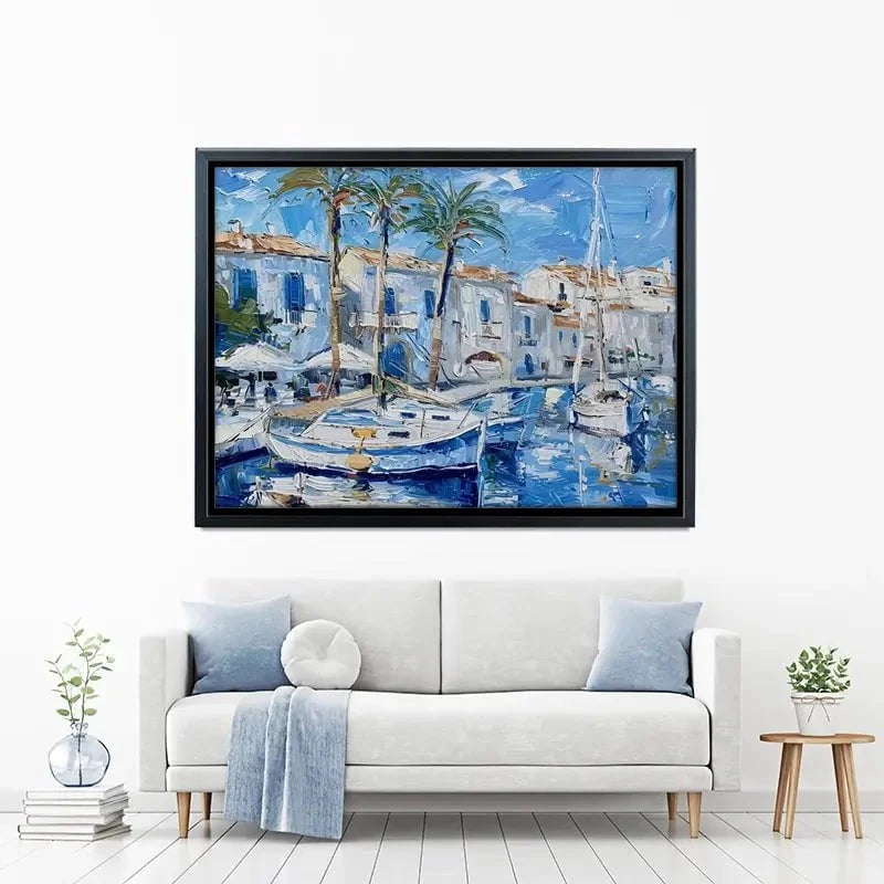 Boats In The Harbour Canvas Print Boats In The Harbour Canvas Print wall art product Elena Avanesova
