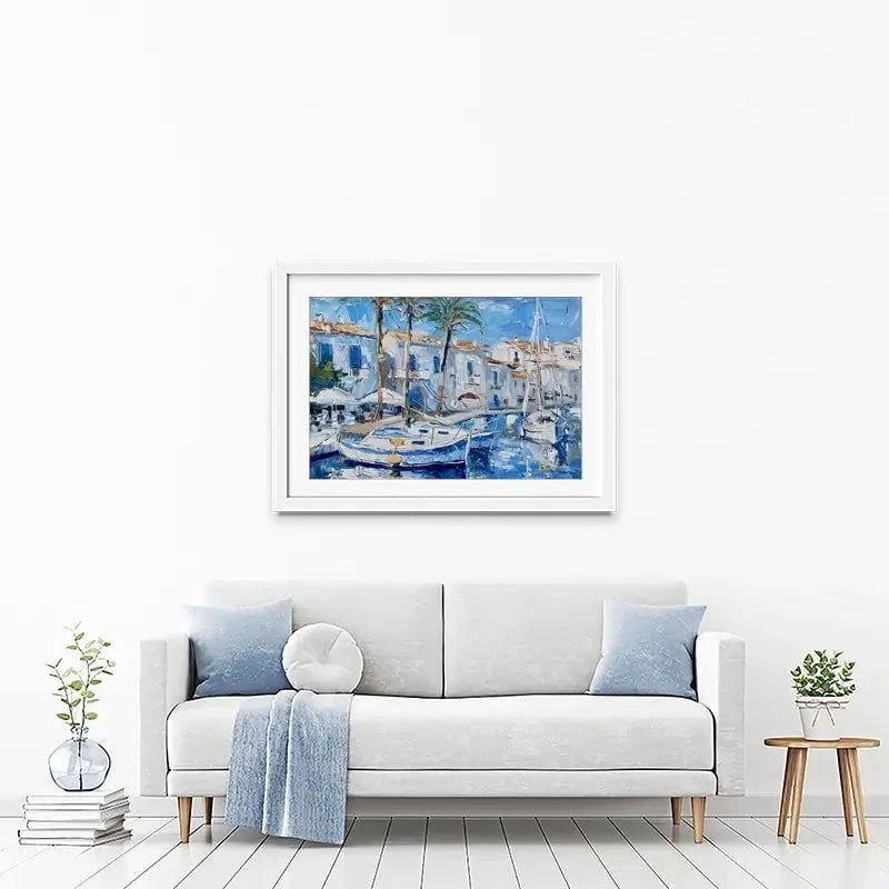 Boats In The Harbour Framed Art Print Boats In The Harbour Framed Art Print wall art product Elena Avanesova