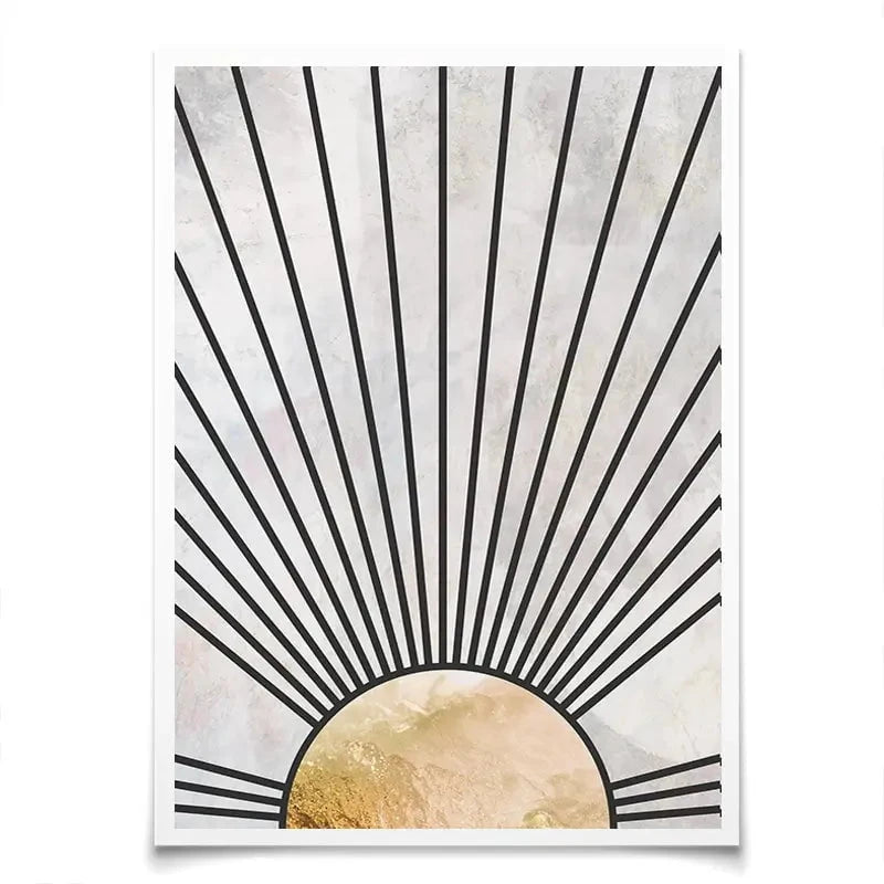 Boho Sun Black 2 Art Print Boho Sun Black 2 Art Print wall art product Sarah Manovski