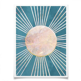 Boho Sun Blue 1 Art Print Boho Sun Blue 1 Art Print wall art product Sarah Manovski