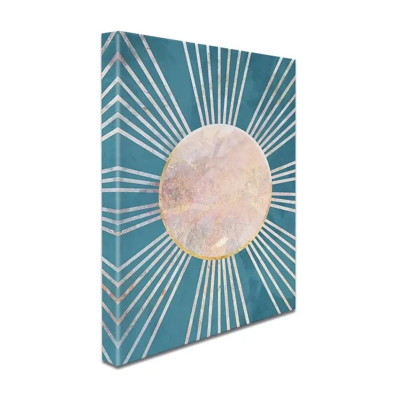Boho Sun Blue 1 Canvas Print Boho Sun Blue 1 Canvas Print wall art product Sarah Manovski