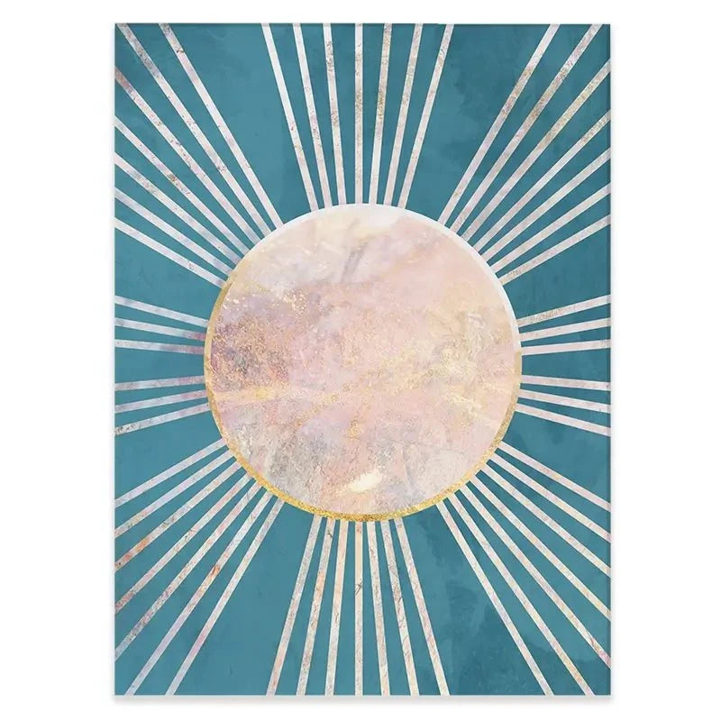 Boho Sun Blue 1 Canvas Print Boho Sun Blue 1 Canvas Print wall art product Sarah Manovski