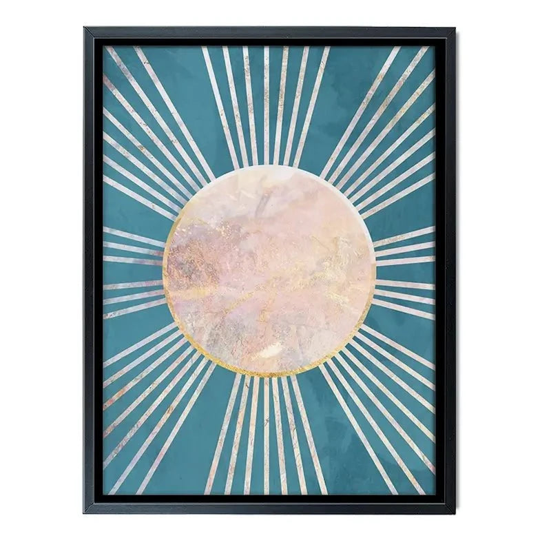 Boho Sun Blue 1 Canvas Print Boho Sun Blue 1 Canvas Print wall art product Sarah Manovski