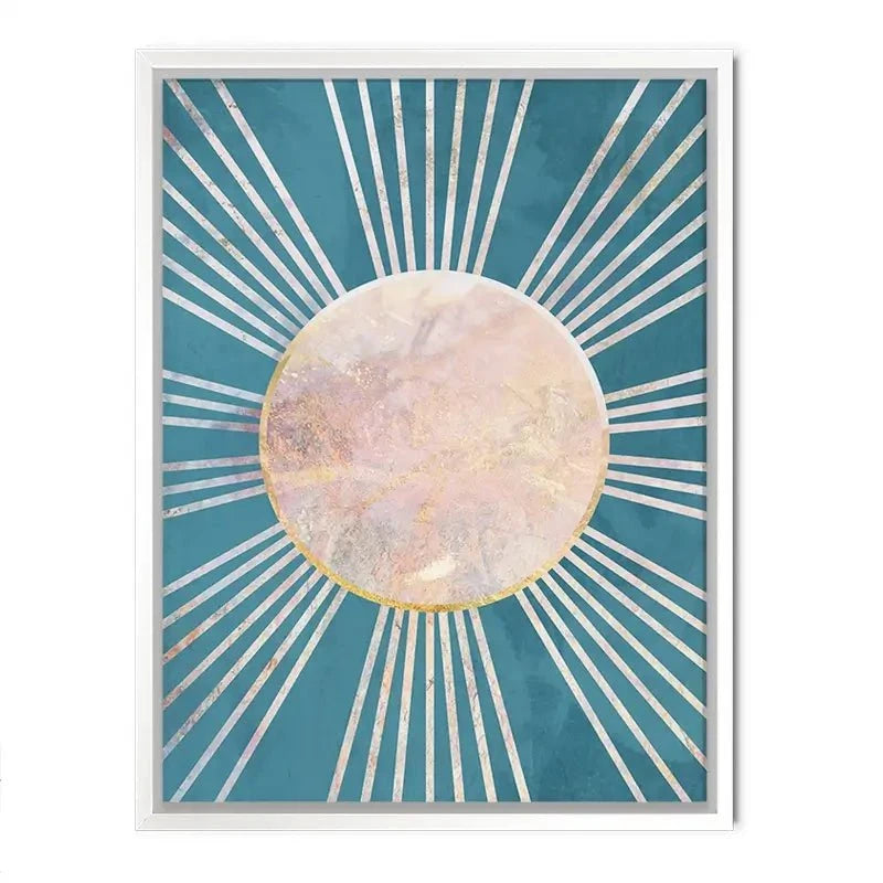 Boho Sun Blue 1 Canvas Print Boho Sun Blue 1 Canvas Print wall art product Sarah Manovski