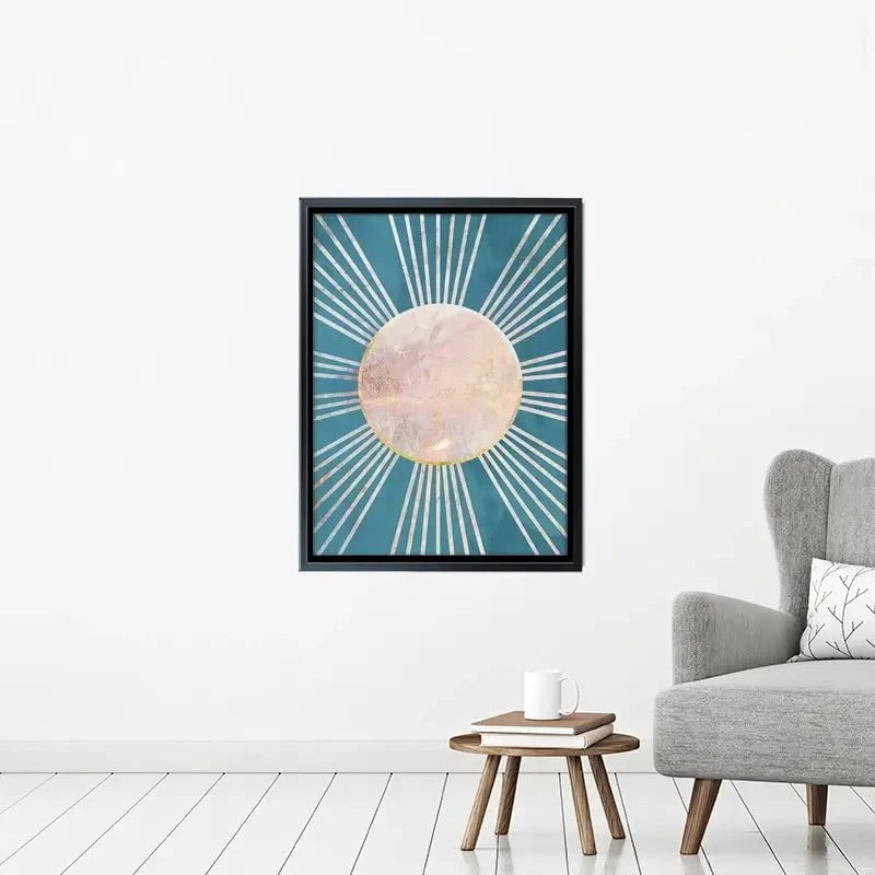 Boho Sun Blue 1 Canvas Print Boho Sun Blue 1 Canvas Print wall art product Sarah Manovski