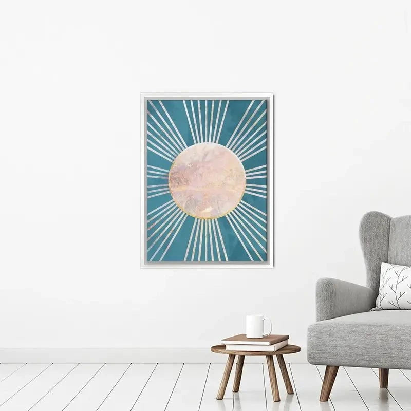 Boho Sun Blue 1 Canvas Print Boho Sun Blue 1 Canvas Print wall art product Sarah Manovski