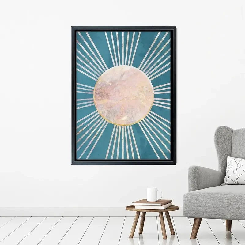 Boho Sun Blue 1 Canvas Print Boho Sun Blue 1 Canvas Print wall art product Sarah Manovski