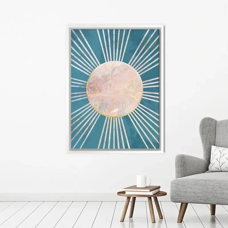 Boho Sun Blue 1 Canvas Print Boho Sun Blue 1 Canvas Print wall art product Sarah Manovski