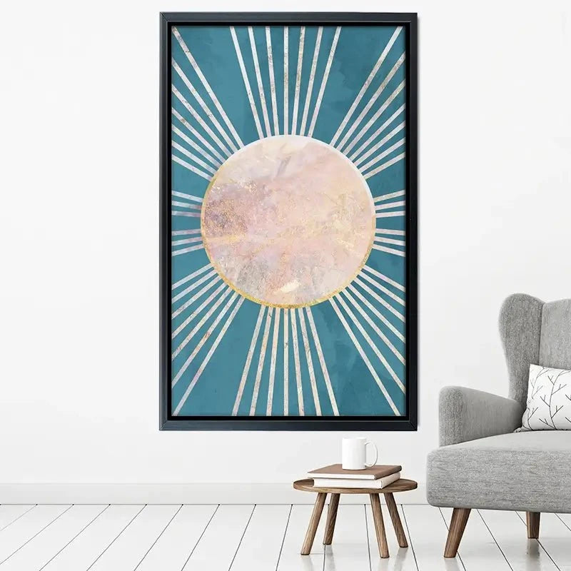 Boho Sun Blue 1 Canvas Print Boho Sun Blue 1 Canvas Print wall art product Sarah Manovski