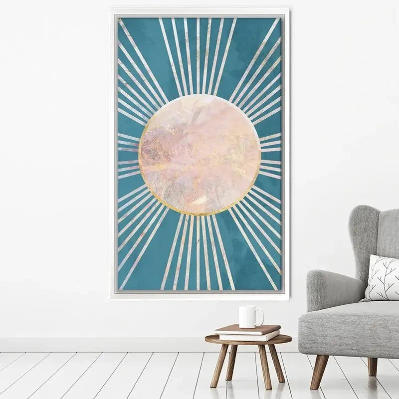 Boho Sun Blue 1 Canvas Print Boho Sun Blue 1 Canvas Print wall art product Sarah Manovski
