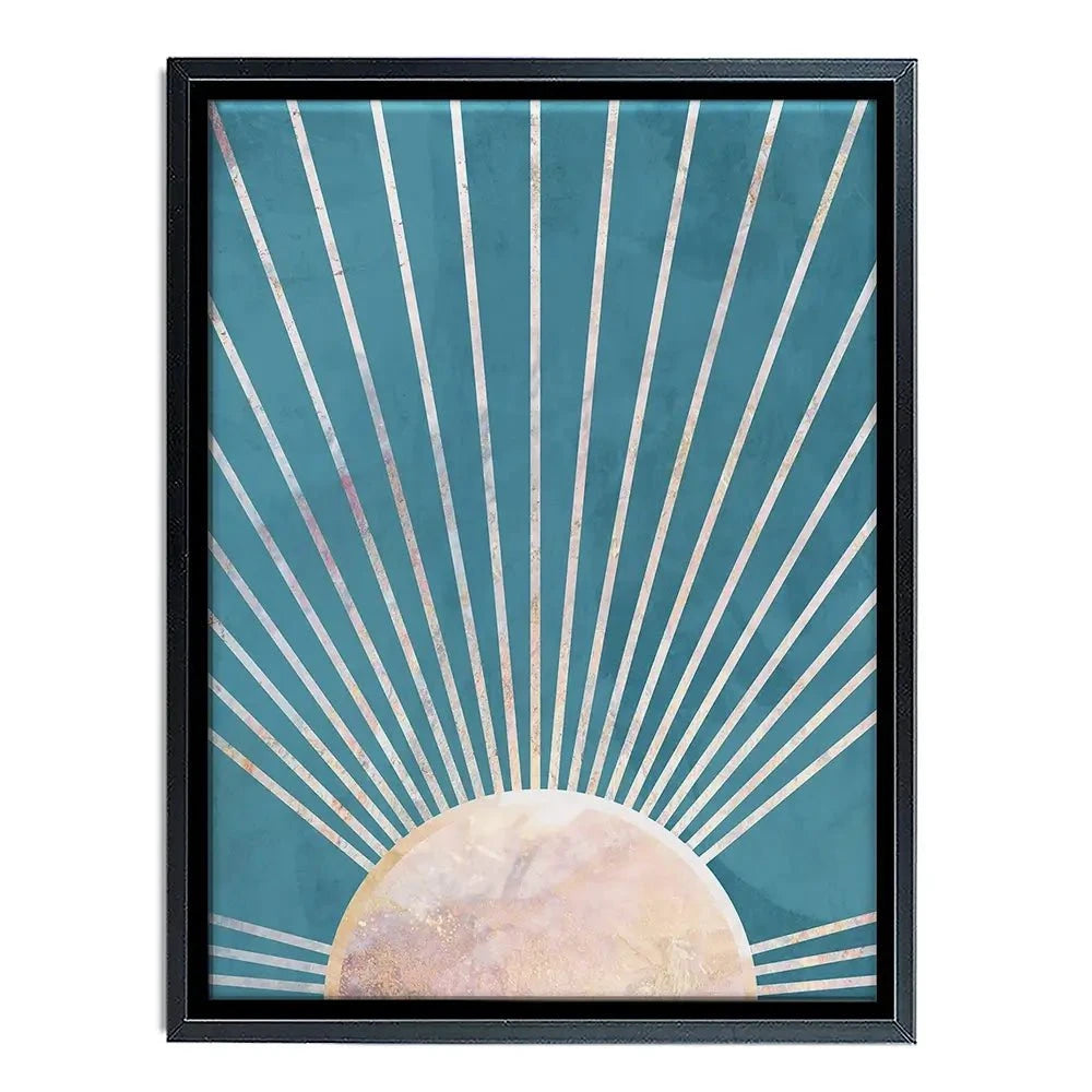 Boho Sun Blue 2 Canvas Print Boho Sun Blue 2 Canvas Print wall art product Sarah Manovski