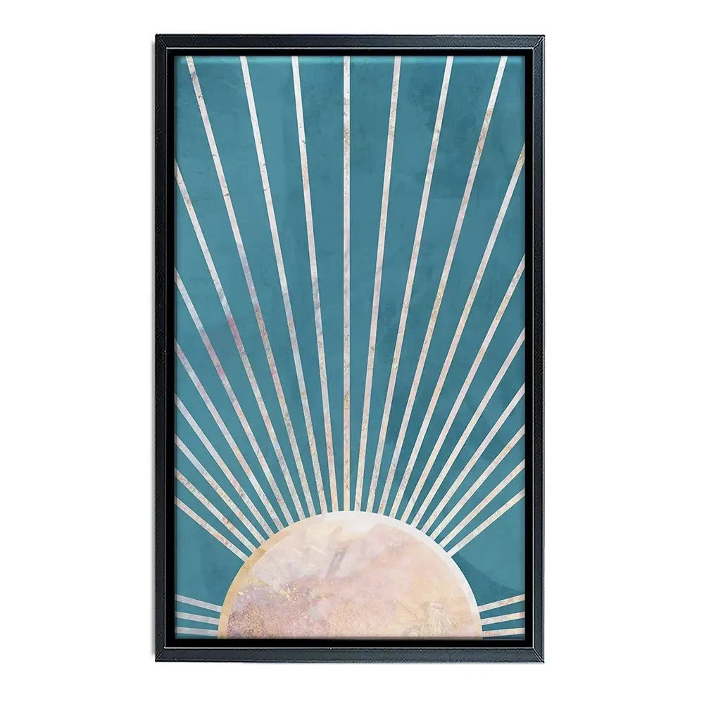 Boho Sun Blue 2 Canvas Print Boho Sun Blue 2 Canvas Print wall art product Sarah Manovski