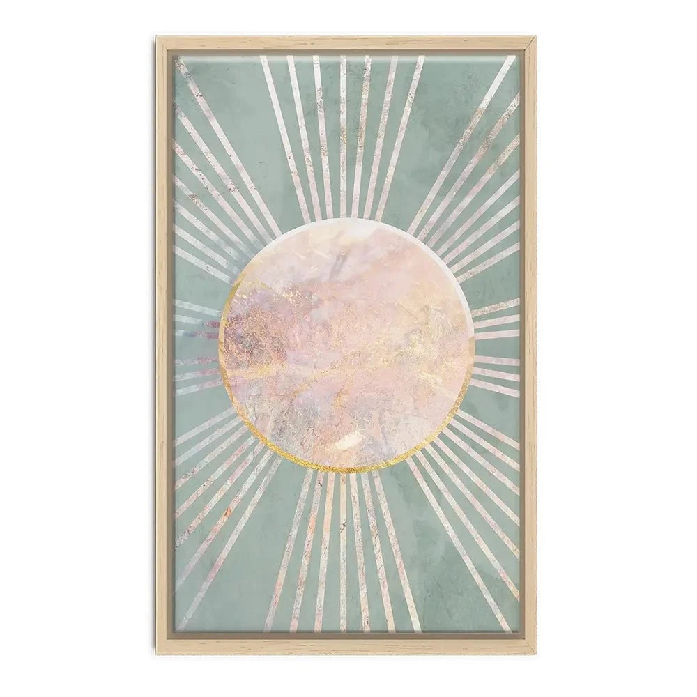 Boho Sun Pale Green 1 Canvas Print Boho Sun Pale Green 1 Canvas Print wall art product Sarah Manovski