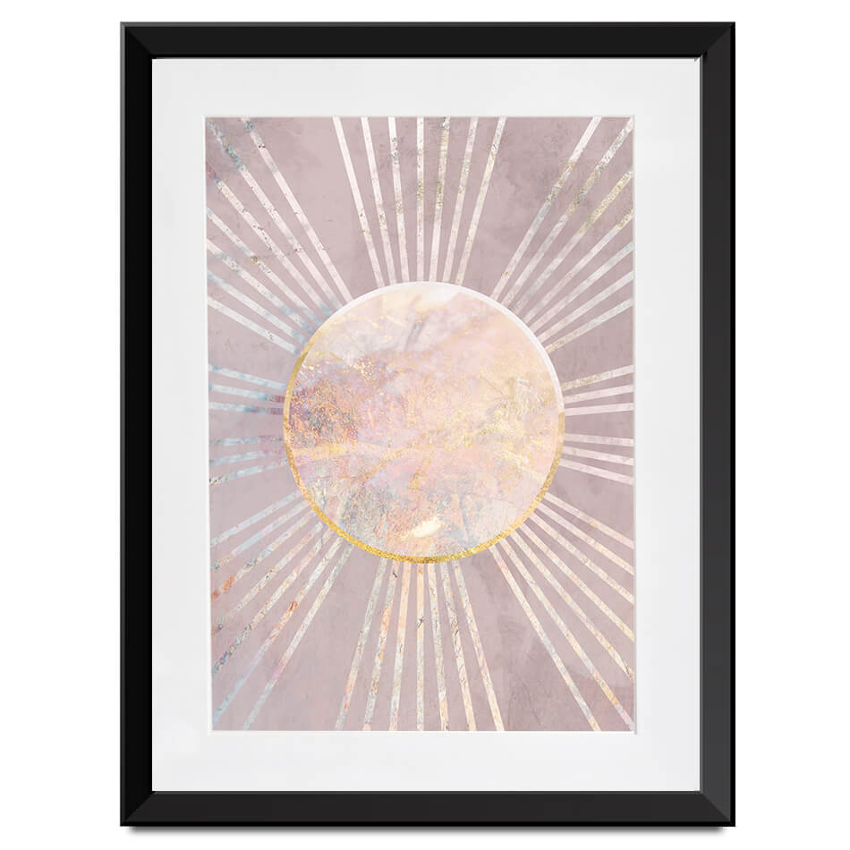Boho Sun Pink 1 Framed Art Print Boho Sun Pink 1 Framed Art Print wall art product Sarah Manovski