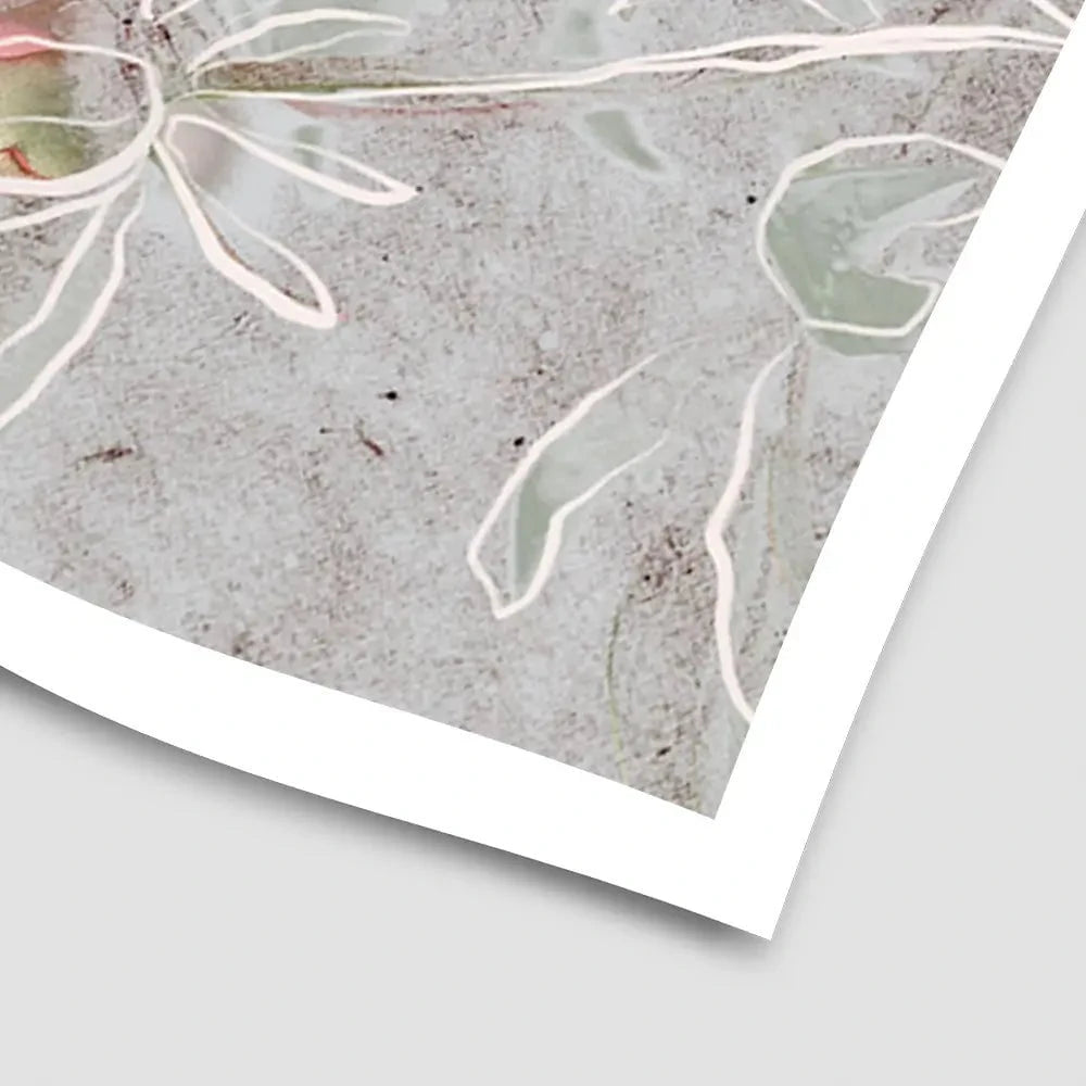 Bordered Peony Art Print Bordered Peony Art Print wall art product Treechild