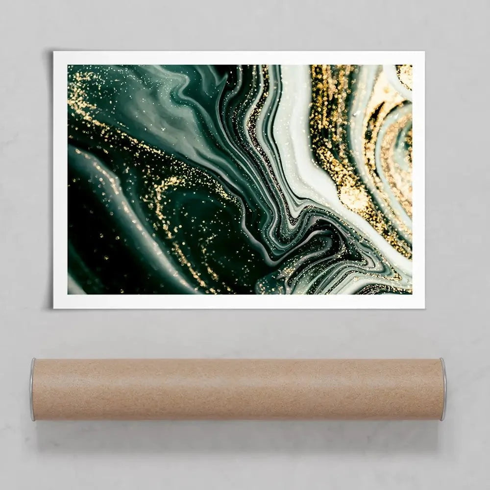 Bottle Green Marble Art Print Bottle Green Marble Art Print wall art product CARACOLLA / Shutterstock