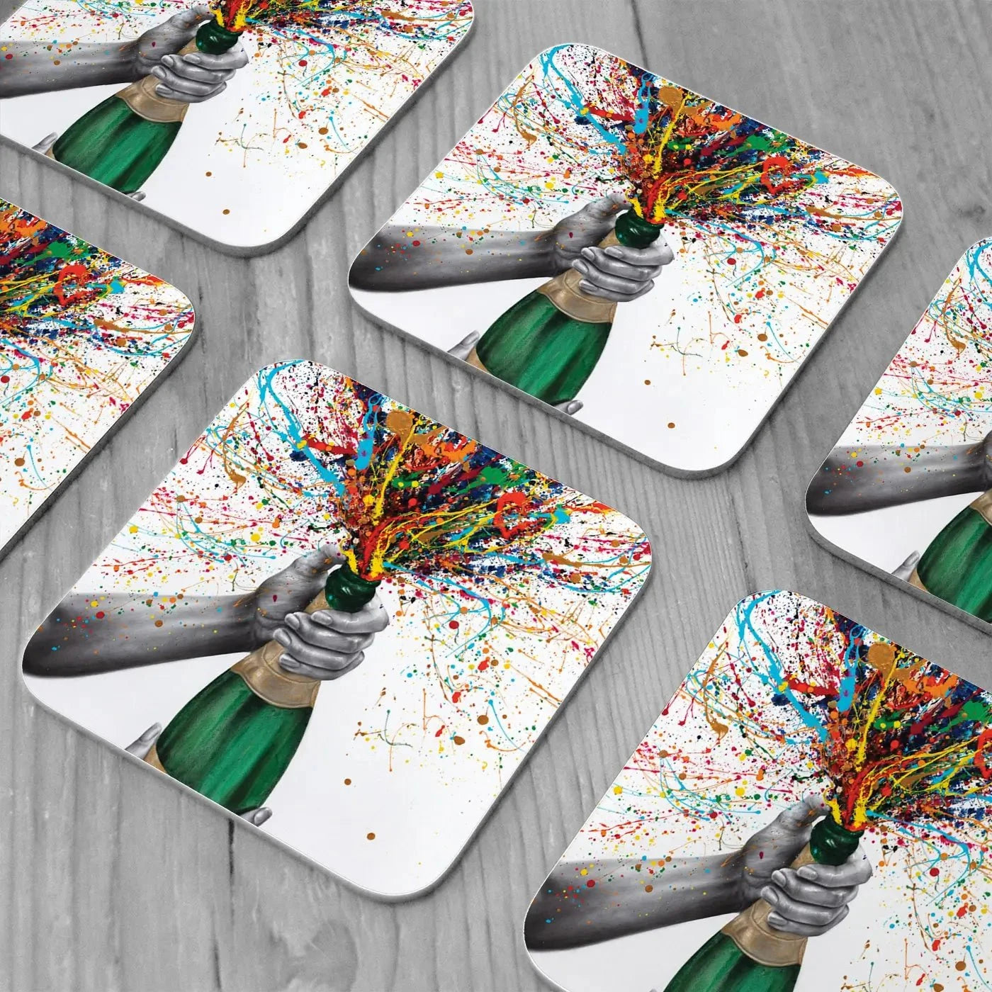 Bottle Of Nostalgia Coaster Set Rainbow Soul Tree Coaster Set | Rainbow Soul Tree Art Coasters wall art product Ashvin Harrison