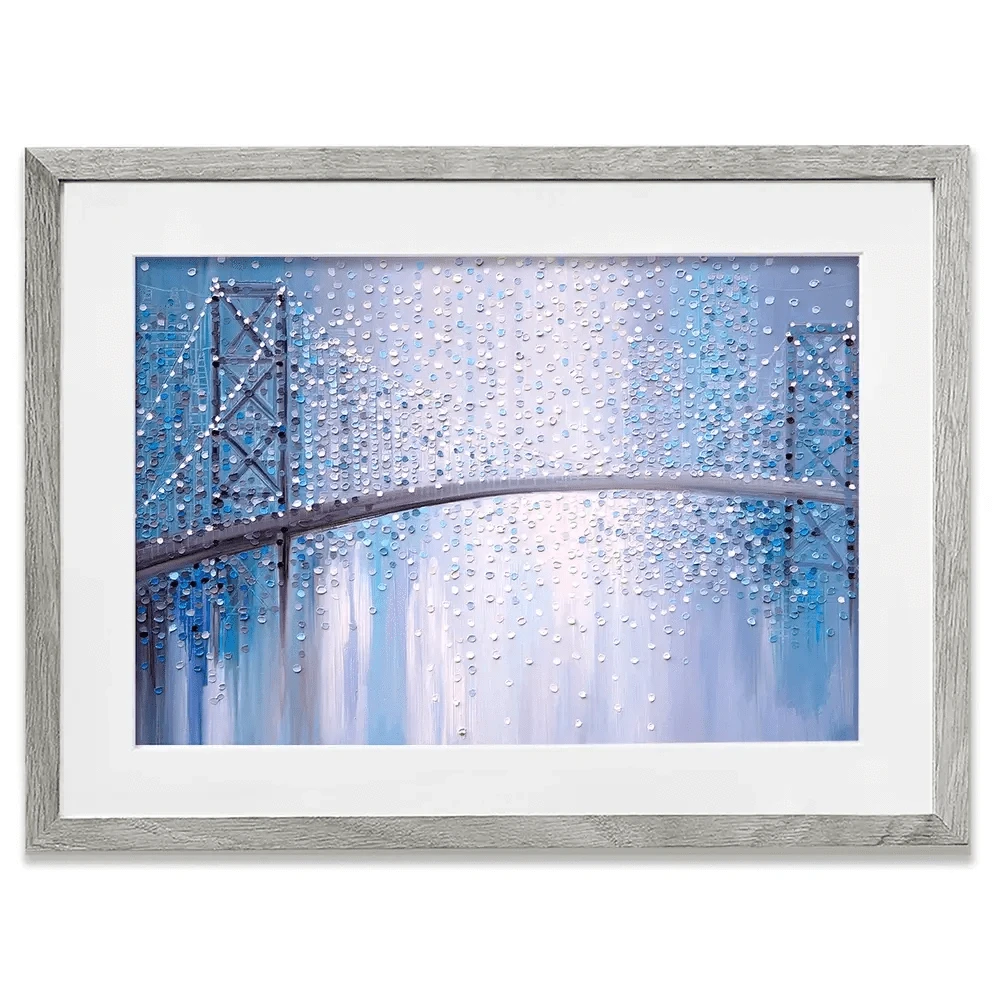 Bridge In The Mist Framed Art Print Bridge In The Mist Framed Art Print wall art product Ekaterina Ermilkina