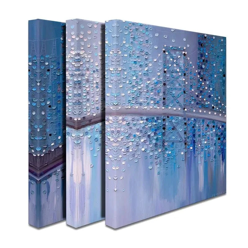 Bridge In The Mist Trio Canvas Print Bridge In The Mist Trio Canvas Print wall art product Ekaterina Ermilkina