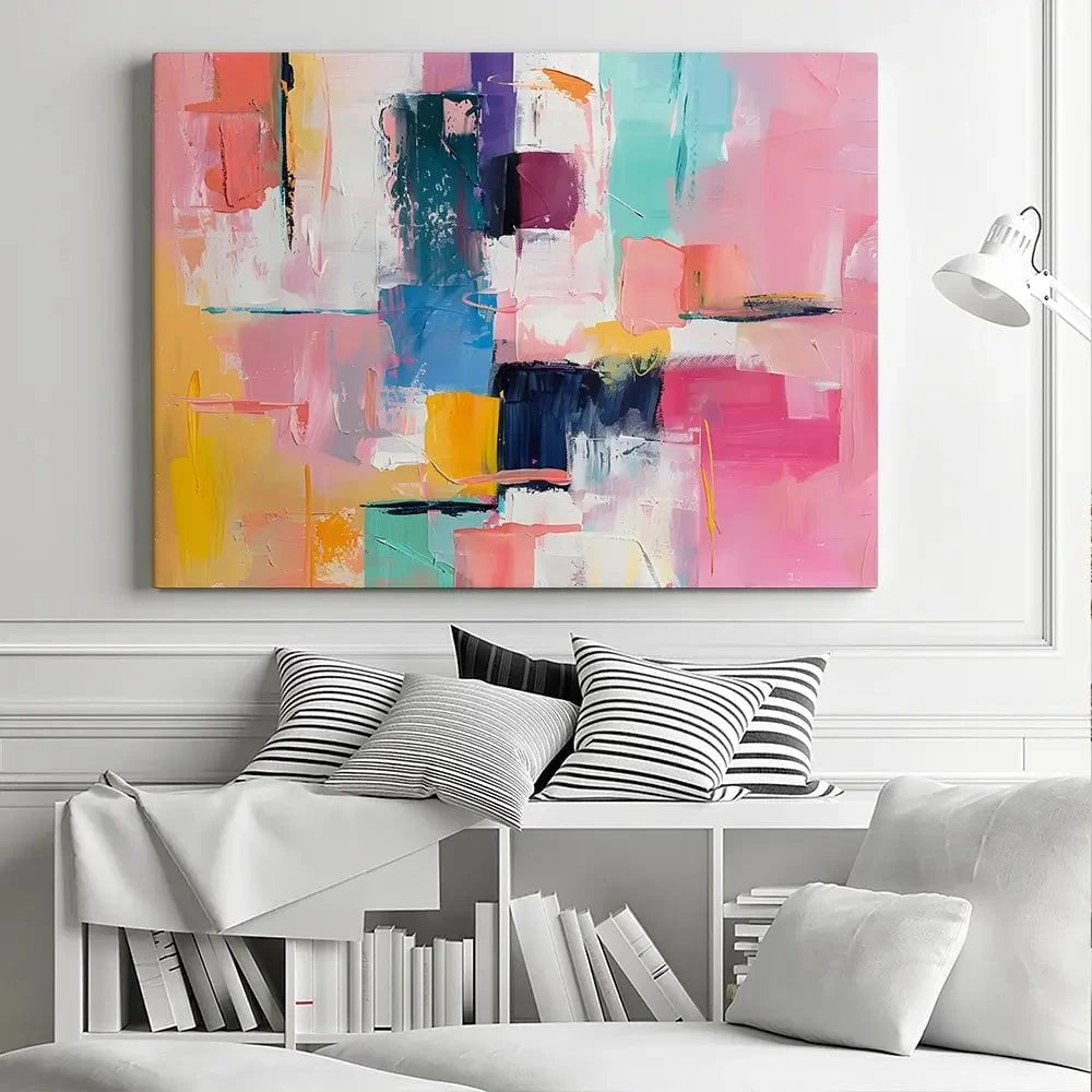 Bright Brushes Of Colour Canvas Print Bright Brushes Of Colour Canvas Print wall art product Art Print Shop