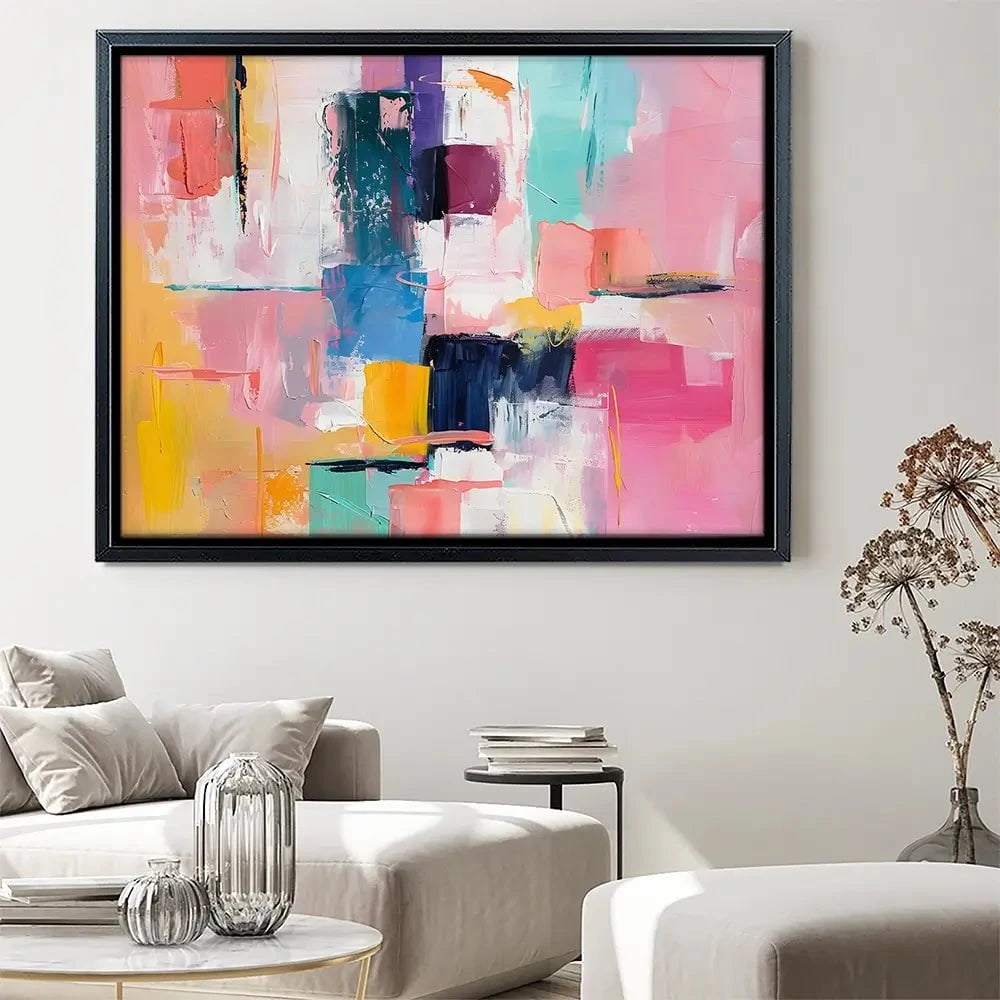 Bright Brushes Of Colour Canvas Print Bright Brushes Of Colour Canvas Print wall art product Art Print Shop