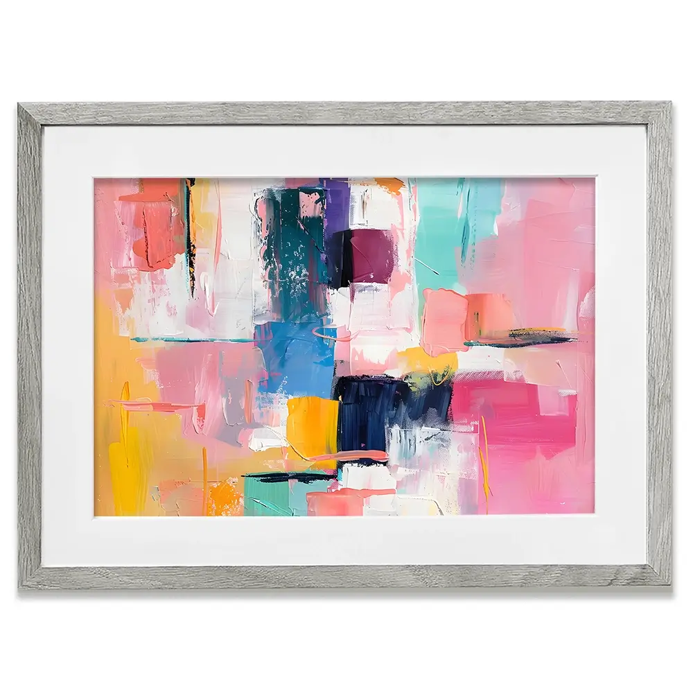 Bright Brushes Of Colour Framed Art Print Bright Brushes Of Colour Framed Art Print wall art product Art Print Shop