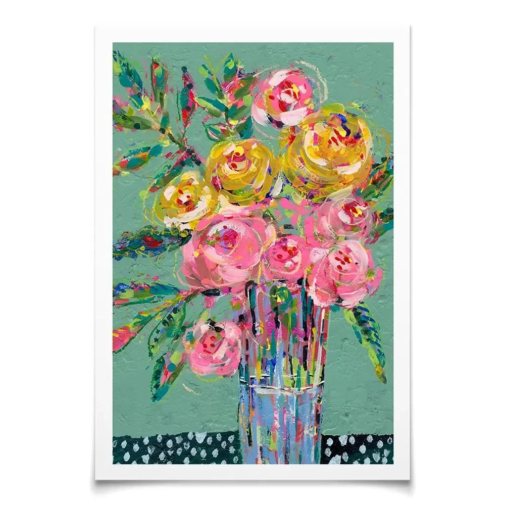 Bright Coloured Bouquet Art Print Bright Coloured Bouquet Art Print wall art product Regina Moore