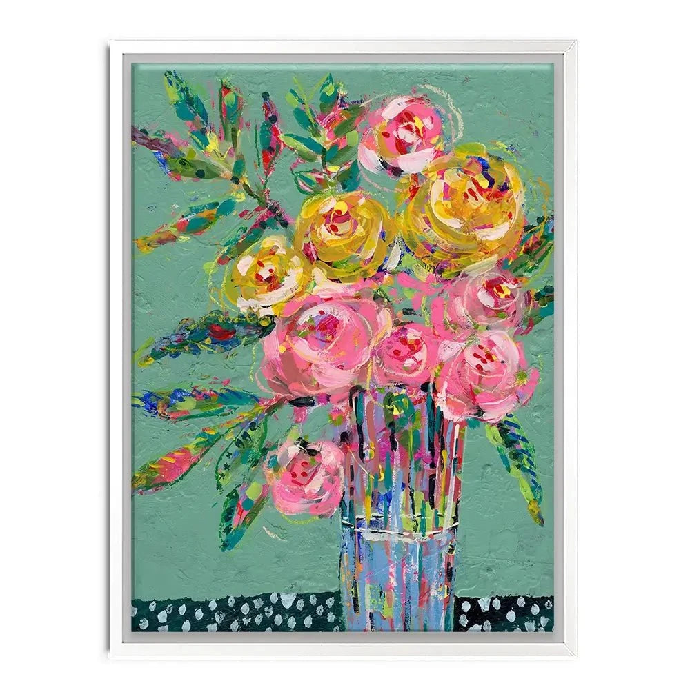 Bright Coloured Bouquet Canvas Print Bright Coloured Bouquet Canvas Print wall art product Regina Moore