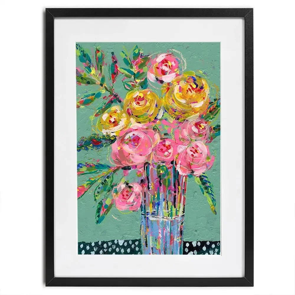 Bright Coloured Bouquet Framed Art Print Bright Coloured Bouquet Framed Art Print wall art product Regina Moore