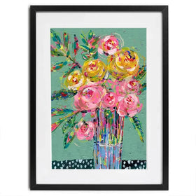 Bright Coloured Bouquet Framed Art Print Bright Coloured Bouquet Framed Art Print wall art product Regina Moore