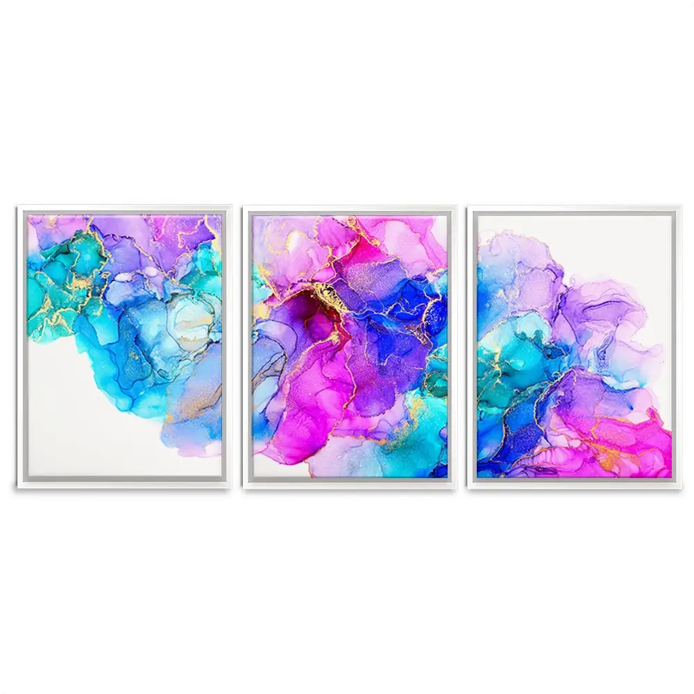 Bright Colourful Marble Trio Canvas Print Bright Colourful Marble Trio Canvas Print wall art product djero.adlibeshe / Shutterstock