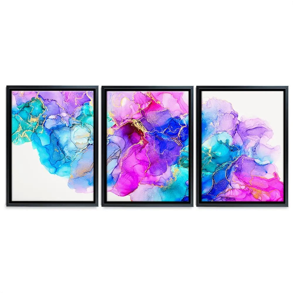 Bright Colourful Marble Trio Canvas Print Bright Colourful Marble Trio Canvas Print wall art product djero.adlibeshe / Shutterstock