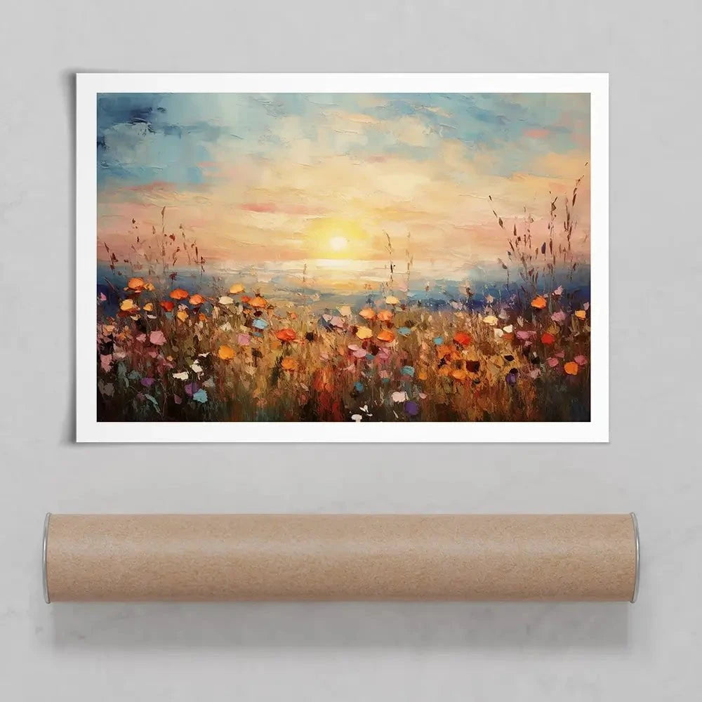 Bright Meadow Sunrise Art Print Bright Meadow Sunrise Art Print wall art product Franklyn Gregory - Independent