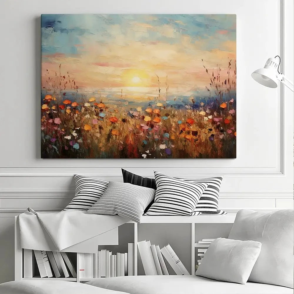 Bright Meadow Sunrise Canvas Print Bright Meadow Sunrise Canvas Print wall art product Franklyn Gregory - Independent