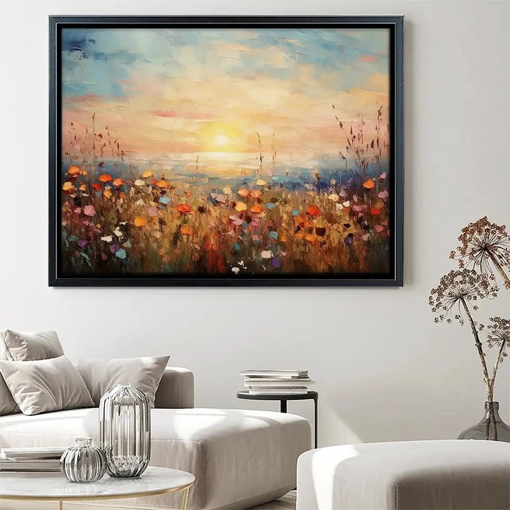 Bright Meadow Sunrise Canvas Print Bright Meadow Sunrise Canvas Print wall art product Franklyn Gregory - Independent