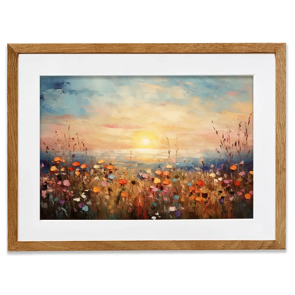 Bright Meadow Sunrise Framed Art Print Bright Meadow Sunrise Framed Art Print wall art product Franklyn Gregory - Independent