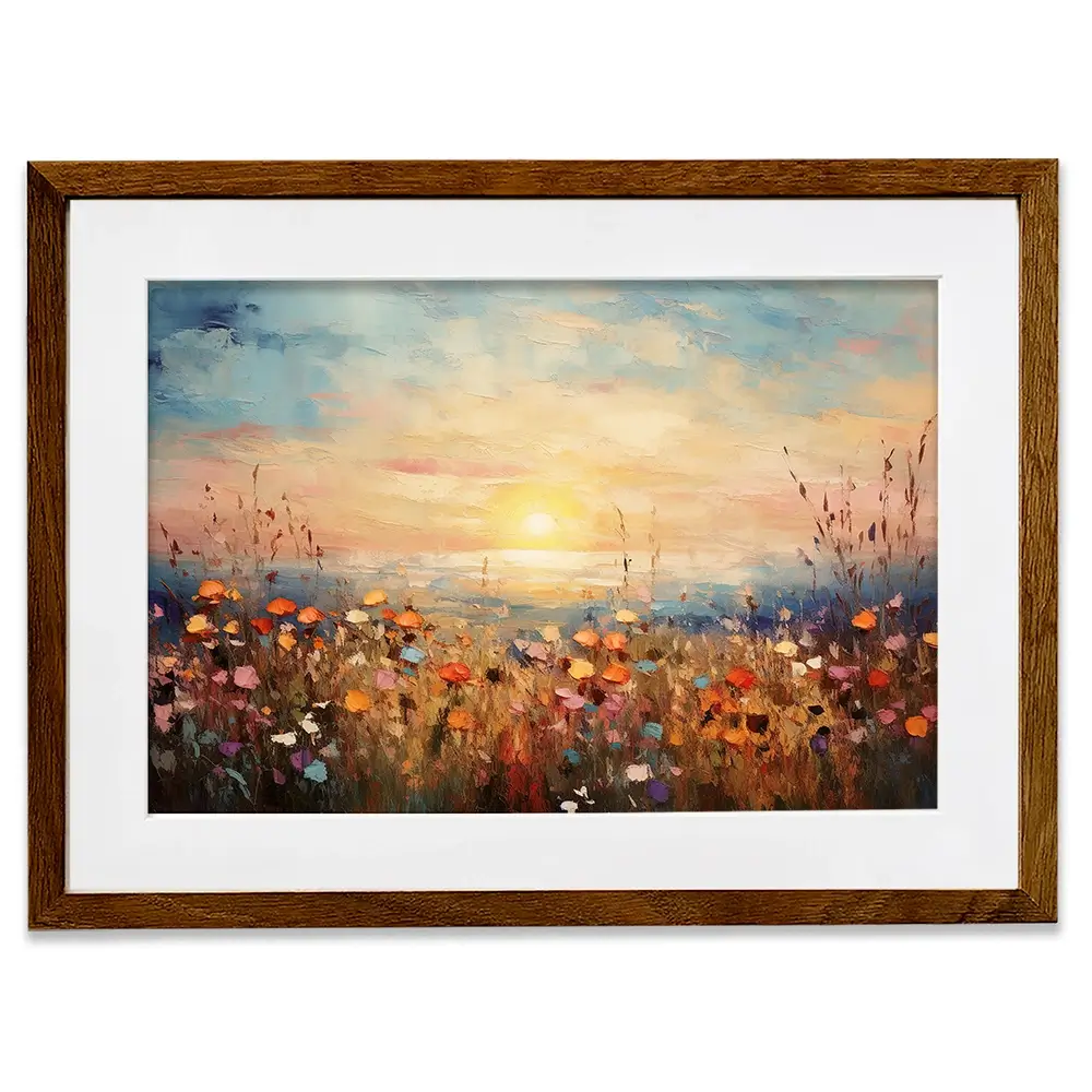 Bright Meadow Sunrise Framed Art Print Bright Meadow Sunrise Framed Art Print wall art product Franklyn Gregory - Independent