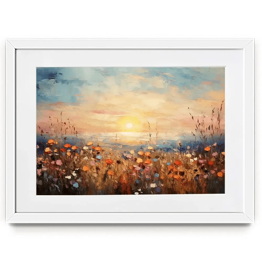 Bright Meadow Sunrise Framed Art Print Bright Meadow Sunrise Framed Art Print wall art product Franklyn Gregory - Independent