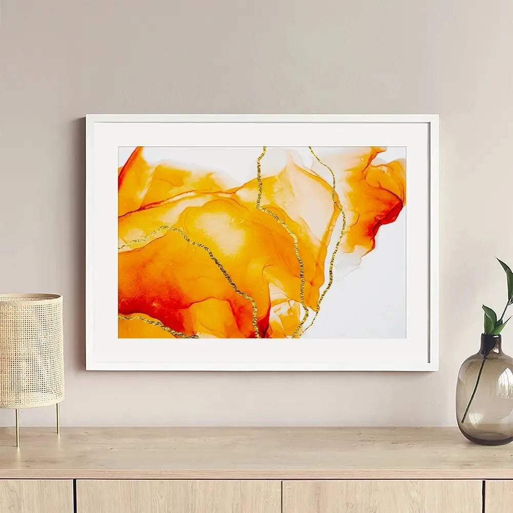Bright Orange Framed Art Print Bright Orange Framed Art Print wall art product CARACOLLA / Shutterstock