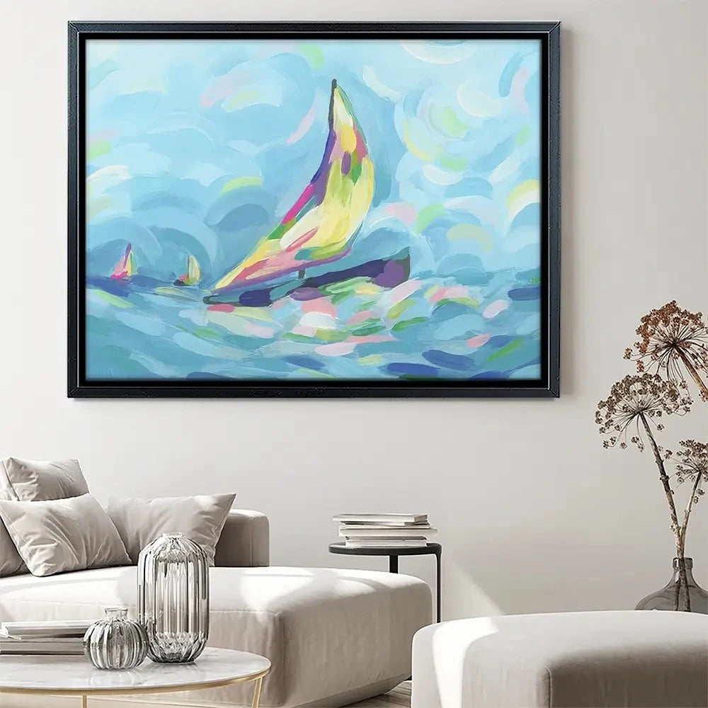 Bright Sails Canvas Print Bright Sails Canvas Print wall art product June Erica Vess
