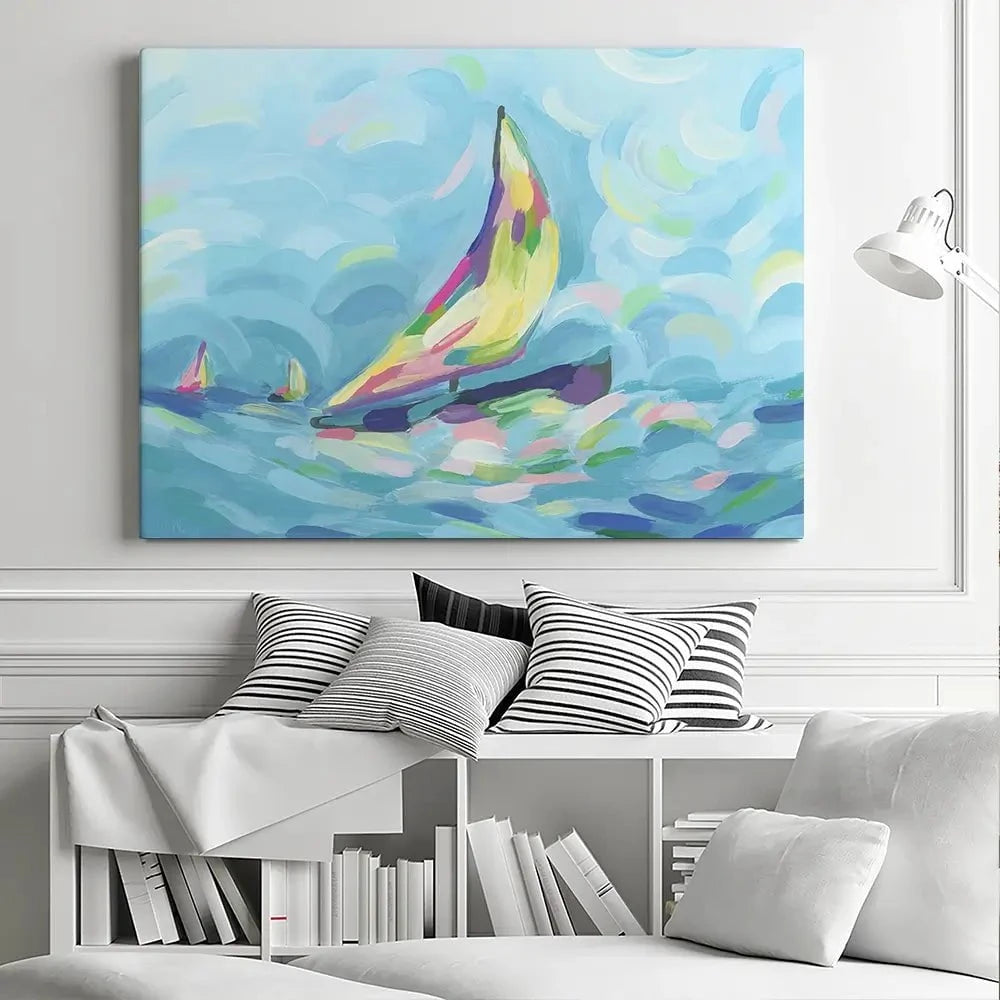 Bright Sails Canvas Print Bright Sails Canvas Print wall art product June Erica Vess