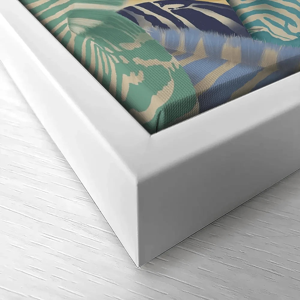 Bright Zebra Herd Canvas Print Bright Zebra Herd Canvas Print wall art product Fab Funky