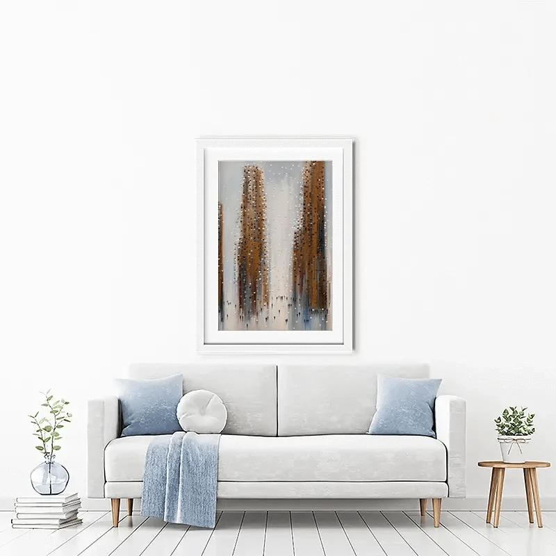Brown City Reflections Framed Art Print Brown City Reflections Framed Art Print wall art product Ekaterina Ermilkina