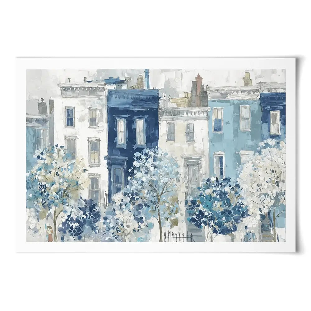 Brownstone Bloom Street Art Print Brownstone Bloom Street Art Print wall art product Chromatic Storm Studio