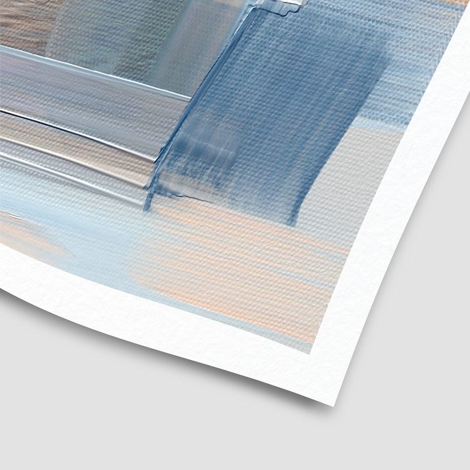 Brushed Beige And Blue Art Print wall art product / Shutterstock