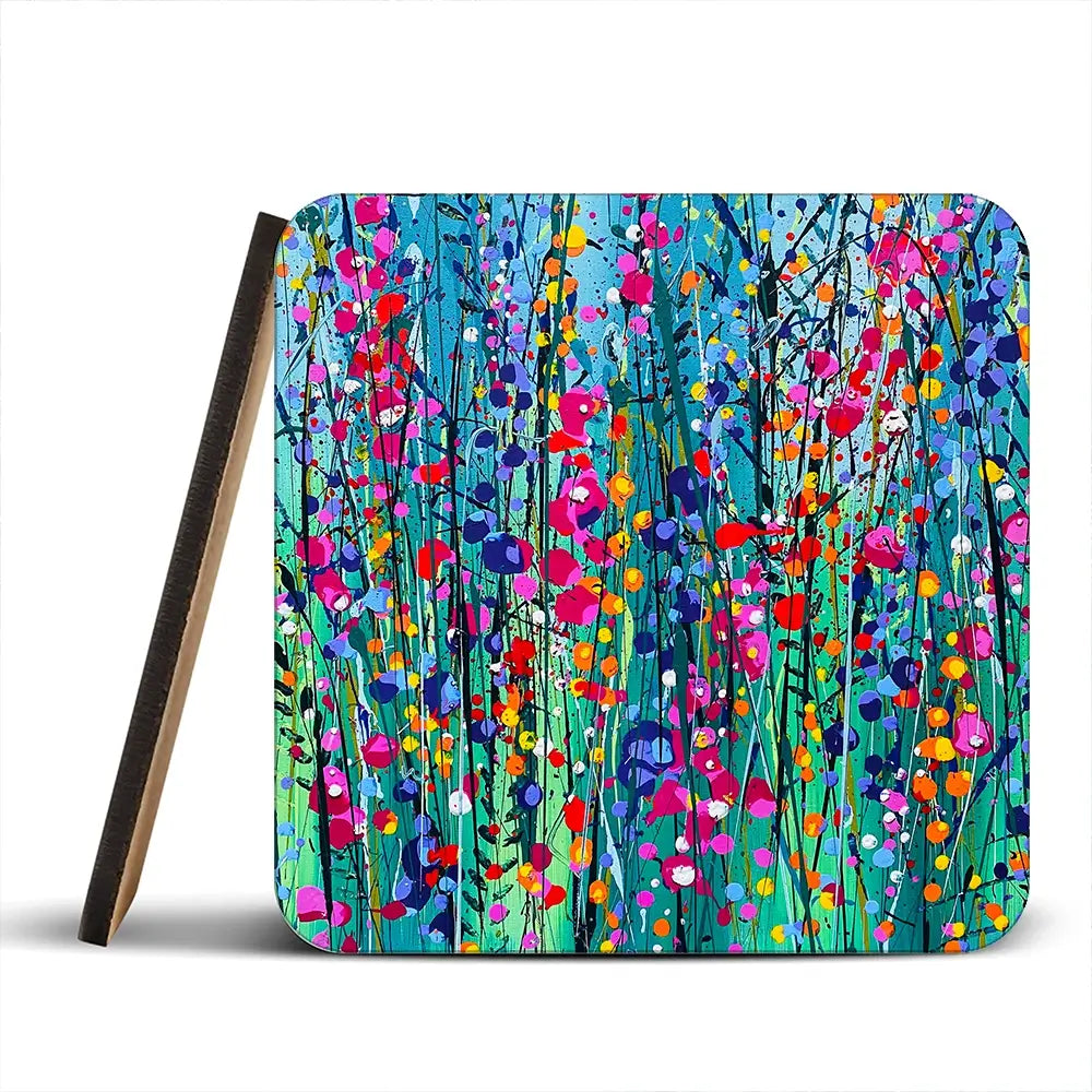 Bryony Coaster Set Rainbow Soul Tree Coaster Set | Rainbow Soul Tree Art Coasters wall art product Scarlet Sky Studio