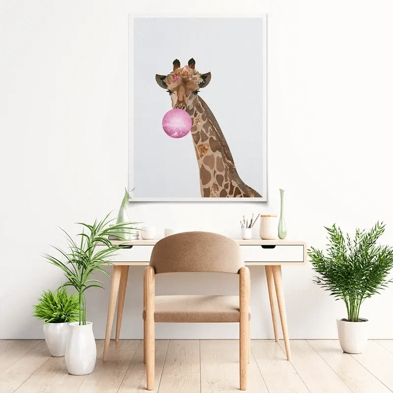 Bubblegum Giraffe Art Print Bubblegum Giraffe Art Print wall art product Sarah Manovski