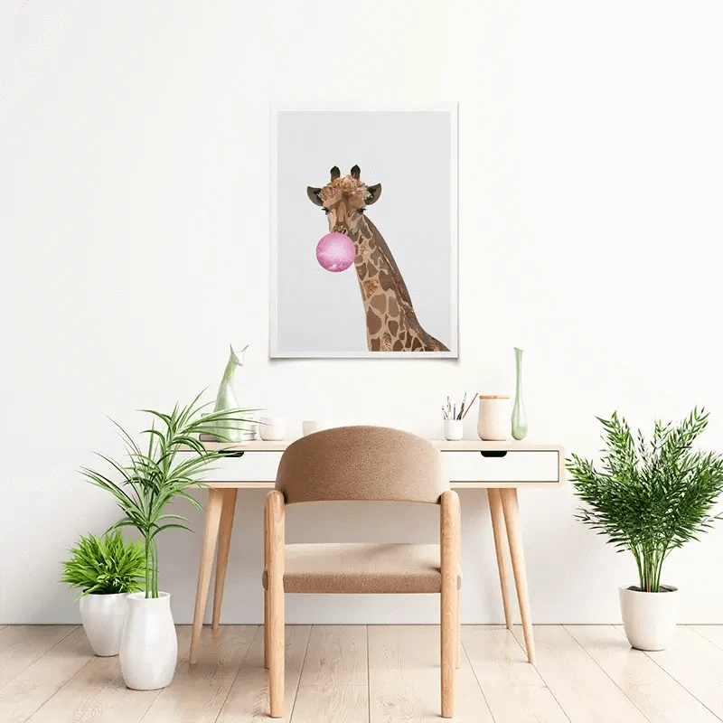 Bubblegum Giraffe Art Print Bubblegum Giraffe Art Print wall art product Sarah Manovski