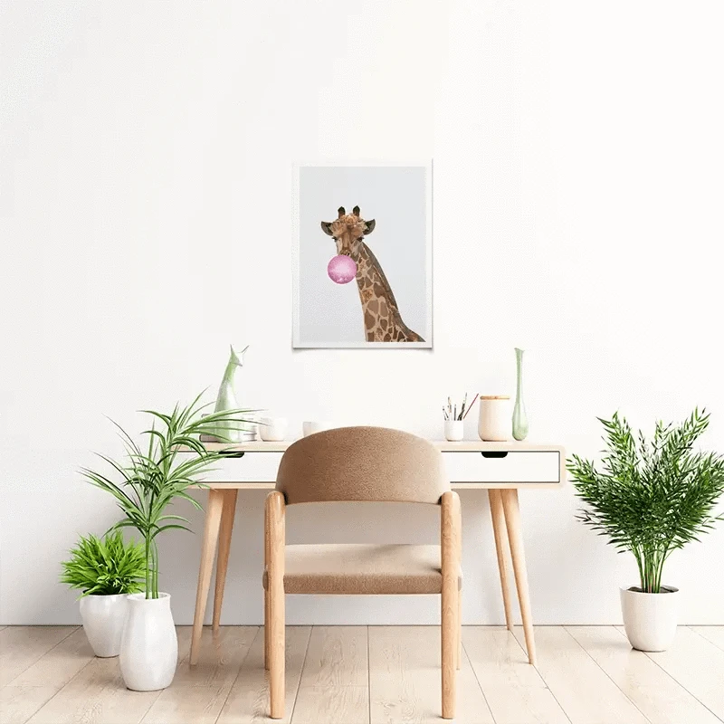 Bubblegum Giraffe Art Print Bubblegum Giraffe Art Print wall art product Sarah Manovski